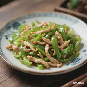 Svinjetina sa zelenom paprikom na trakice